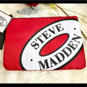 Steve Madden Red/White Nylon Pouch